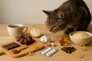 Gefährliche Lebensmittel: Was Katzen niemals fressen dürfen
