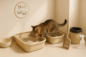 Katzentoilette & Hygiene: Die N+1-Regel für stressfreie Katzen